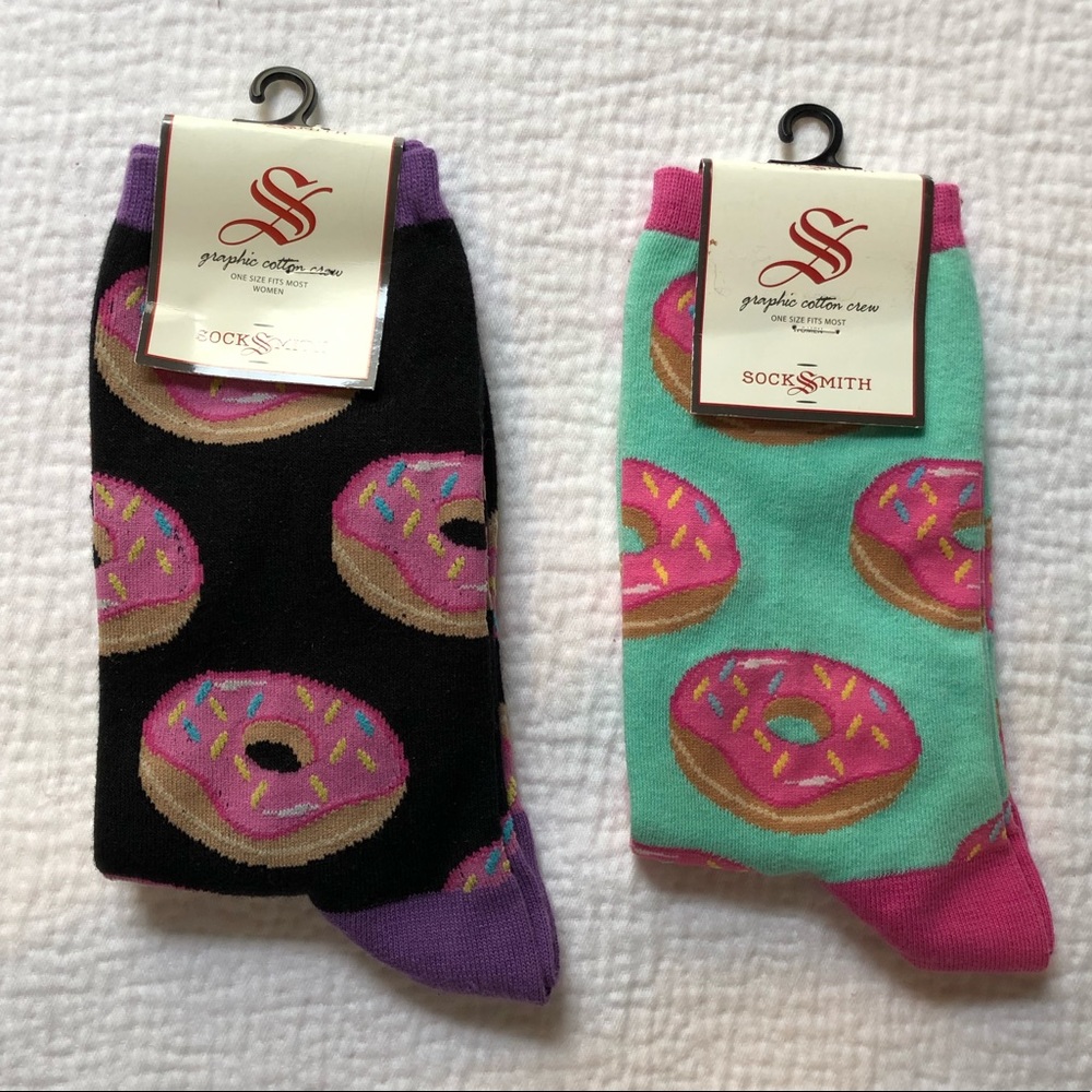 🍩 NWT Fun Donut Socks - Funny Joke Gift Doughnuts